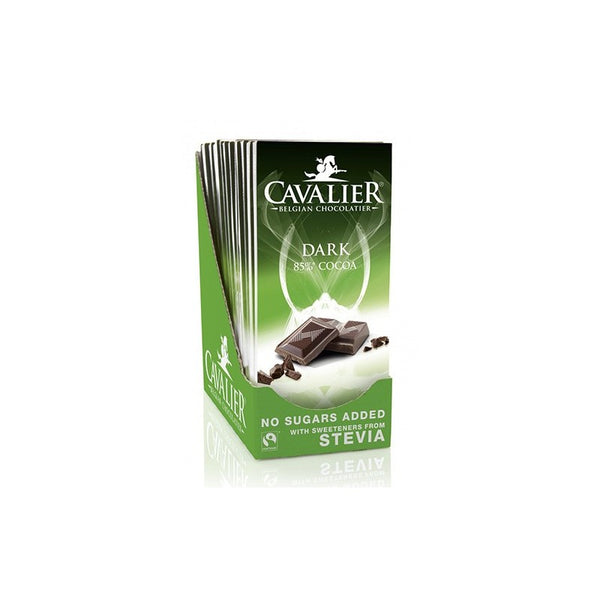 Cavalier, Chokolade mørk 85% m. stevia, 85 g -