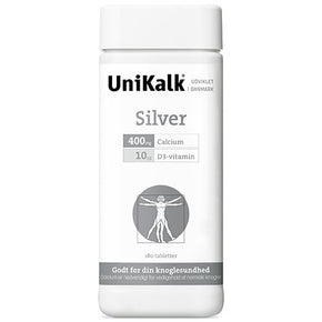 Unique, Silver with Vitamin D 400 mg. calcium + 10 mcg vitamin D, 180 tab