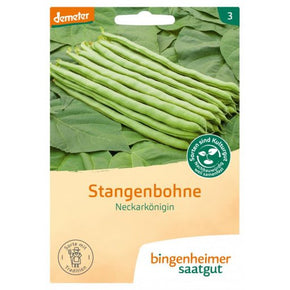 PRE-ORDER - DELIVERY WEEK 9 - Bingenheimer Saatgut - Biodynamic Plant Seed 2024 - Green Beans "Nektar Dronningen"