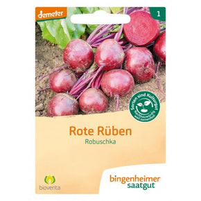 PRE-ORDER - LEVERING UGE 9 - Bingenheimer Saatgut - Biodynamisk plantefrø 2024 - Rødbede "Robuschka"