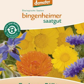 PRE-ORDER - LEVERING UGE 9 - Bingenheimer Saatgut - Biodynamisk plantefrø 2024 - Blomsterfrø - Spiselige Blomster Blanding