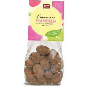 Rosengarten - Organic Chocolate Covered Almonds with Cappuccino Flavor - 100G