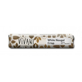 Vivani Chokolade - Hvid Chokoladebar med Nougatknas Vegansk - 35 Gram - ØKO