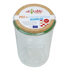 Ah Table - Equipment - European Storage jar with cork lid 0,9L - 1 pc