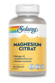 Solaray, Magnesium Citrat, 180 kap