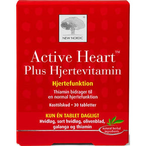 New Nordic - Active Heart Plus Hjertevitamin - 30Tab