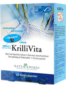 Natural energy, Krillivita Unique omega 3, 60 chap