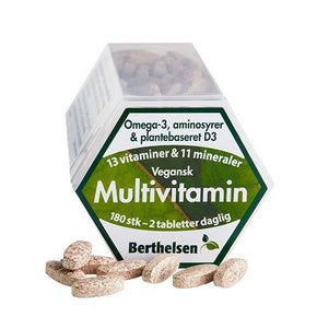 Berthelsen - Vegansk Multivitamin - 180 tab