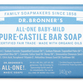 Dr. Bronner Bar Soap Baby unscented neutral mild 140 g