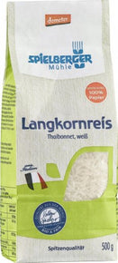 Organic Long White Thaibonnet Rice Demeter 500g