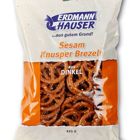 Erdmann Hauser Salt Kringler m. Sesam - 125 Gram - ØKO