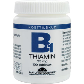 Natur-Drogeriet, Mega B1 vitamin 25 mg, 100 tab