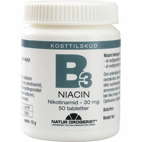 Natur-Drogeriet, Niacin (amide) B3 30 mg, 50 tab