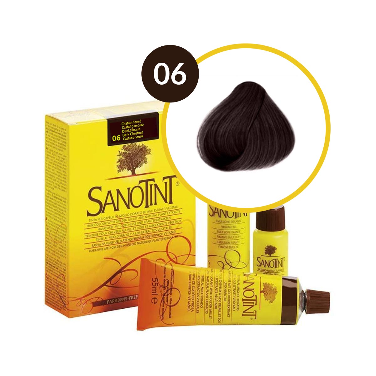 Sanotint, Sanotint hårfarve Mørk brun, ml - Helsemin