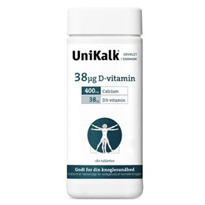 Unikalk, D-vitamin 38 µg, 180 tab