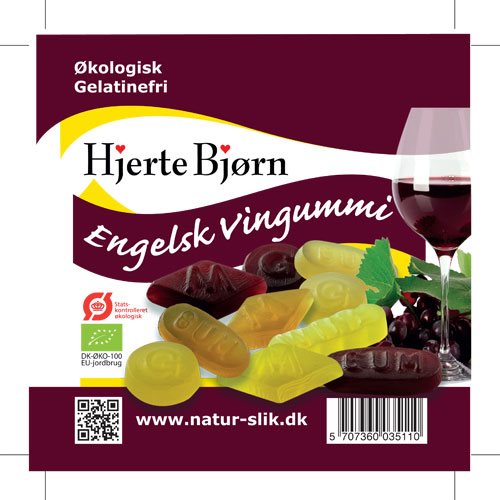 hypotese backup Ønske Hjerte Bjørn, Vingummi engelsk Ø gelatinefri, 100 g - Helsemin